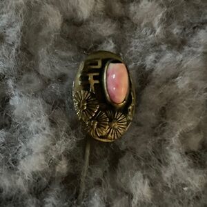 Vintage Gold and Pink Stick Pin Hat Pin